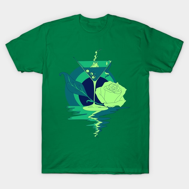 Ngreen Martini and Rose T-Shirt by kenallouis